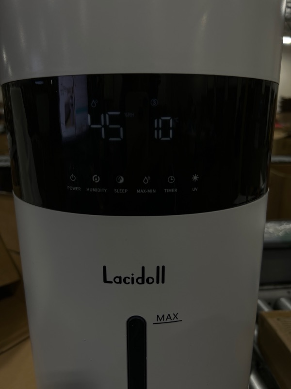 Photo 3 of [LCD-2103] LACIDOLL Humidifiers for Large Room Whole-House Style Commercial&Industrial Humidifier 2000 sq.ft, 4.8Gal/18L Plant Humidifier Wide Spray Nozzle Cool Mist Ultrasonic Humidifier Top Fill Humidifier for Home Dual 360° Nozzles 3 Speed
