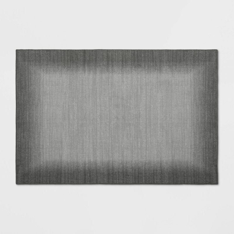 Photo 1 of 2'x3' Good Fashion Border Rug Gray - Room Essentials
