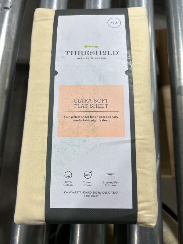 Photo 2 of 300 Thread Count Ultra Soft Flat Sheet - Threshold™
