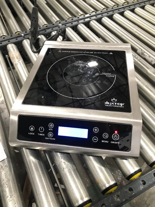 Photo 2 of Duxtop Professional Portable Induction Cooktop, Commercial Range Countertop Burner, 1800 Watts Induction Burner with Sensor Touch and LCD Screen, P961LS/BT-C35-D