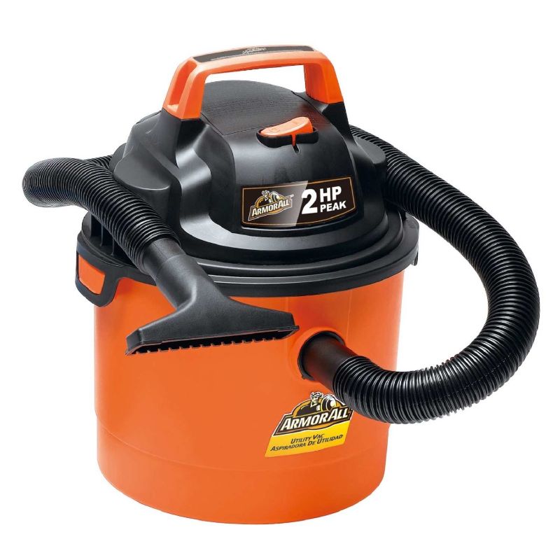 Photo 1 of Armor All - 2.5 Gallon 2 HP 1-1/4" Hose, Portable Wall Mountable Wet/Dry Utility Vac (VOM205P0901)
