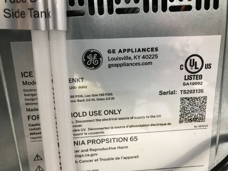 Photo 7 of GE Profile Opal | Countertop Nugget Ice Maker with Side Tank | Portable Ice Machine Makes up to 24 Lbs. of Ice per Day | Stainless Steel Finish
