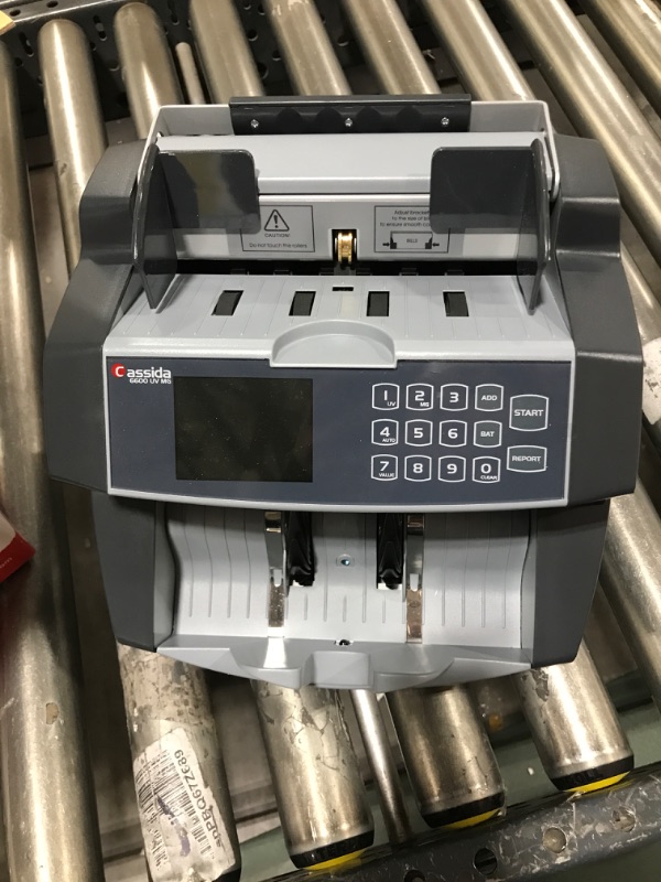 Photo 2 of Cassida 6600 UV/MG – USA Business Grade Money Counter with UV/MG/IR Counterfeit Detection – Top Loading Bill Counting Machine w/ ValuCount™, Add and Batch Modes – Fast Counting Speed 1,400 Notes/Min UV/MG Counterfeit Detection Machine