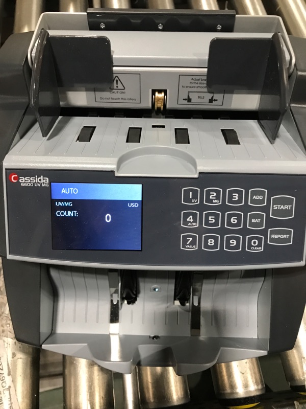 Photo 5 of Cassida 6600 UV/MG – USA Business Grade Money Counter with UV/MG/IR Counterfeit Detection – Top Loading Bill Counting Machine w/ ValuCount™, Add and Batch Modes – Fast Counting Speed 1,400 Notes/Min UV/MG Counterfeit Detection Machine