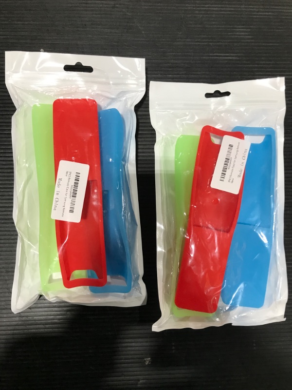 Photo 2 of 3Pack Silicone Protective Case for Samsung Smart TV Remote Controller BN59 Series,Remote Case Holder for Smart 4K Ultra HDTV Remote,Shockproof Samsung Curved Remote Back Cover-Glowblue Glowgreen Red 2 Pack
