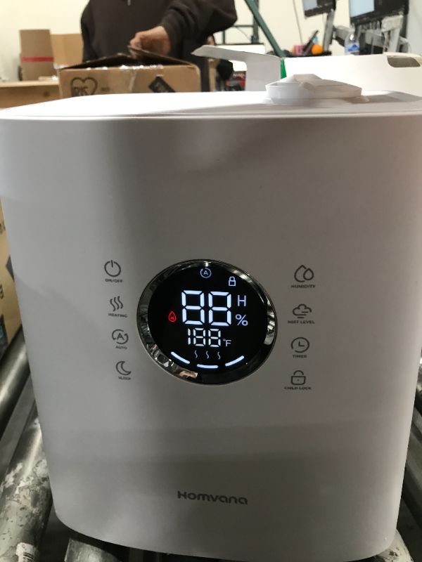 Photo 2 of Homvana Humidifiers for Bedroom Large Room Home, 6.5L Warm and Cool Mist Ultrasonic Humidifier for Baby Kids Plants, 212°F Distilled Sterilization, Essential Oil Diffuser, Auto Mode, Remote Control
