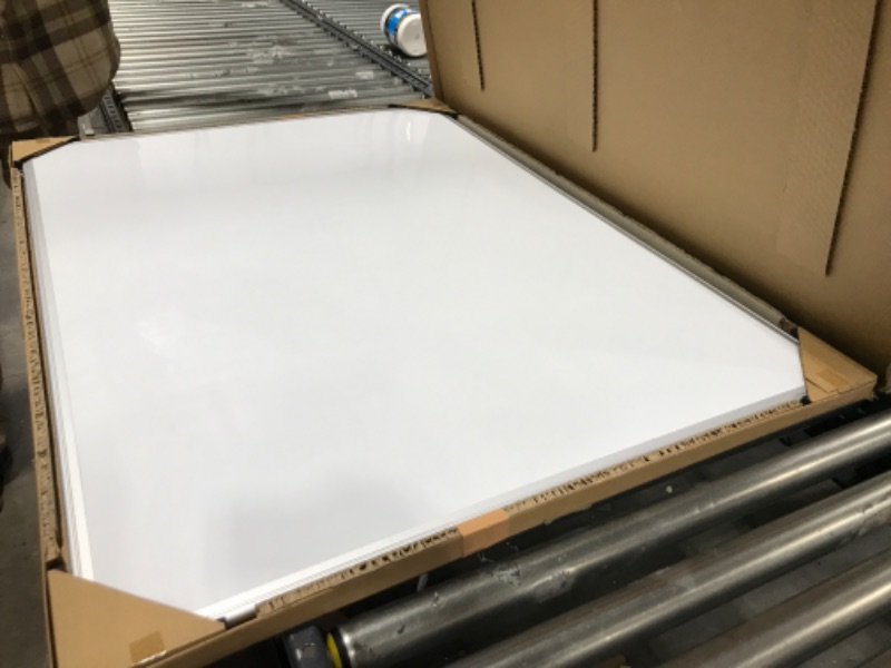Photo 1 of Amazon Basics Magnetic Dry Erase White Board, 35 x 47-Inch Whiteboard - Silver Aluminum Frame 35" x 47" Magnetic, Aluminum Frame