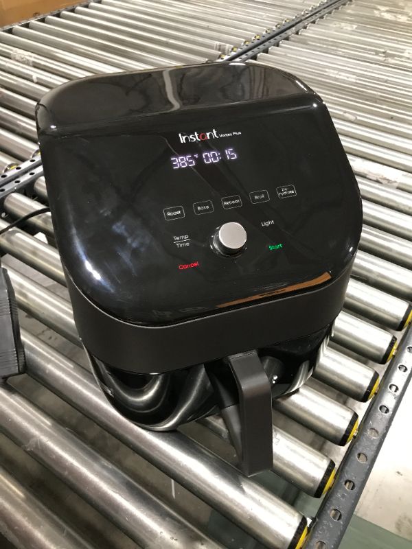 Photo 2 of Instant Vortex Plus 6-Quart Air Fryer Oven, From the Makers of Instant Pot with ClearCook Cooking Window, Digital Touchscreen, App with over 100 Recipes, Single Basket, Black
