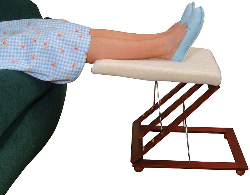 Photo 1 of Adjustable Foot Stool with Fleece Foam Cushion By SkyMall
