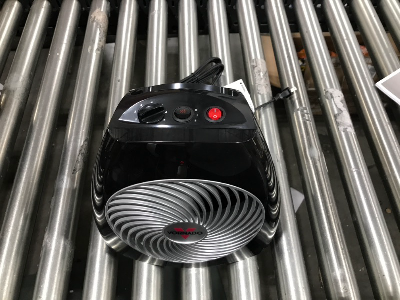 Photo 2 of Vornado MVH Vortex Heater with 3 Heat Settings, Adjustable Thermostat, Tip-Over Protection, Auto Safety Shut-Off System, Whole Room, Black
