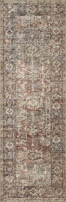 Photo 1 of Amber Lewis x Loloi Georgie Collection GER-06 Bordeaux / Antique 2'6" x 7'6" Runner
