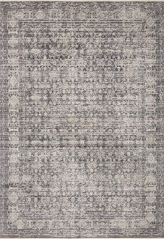 Photo 1 of Amber Lewis x Loloi Alie Collection ALE-03 Charcoal / Dove, Traditional 2'-3" x 3'-10" Accent Rug
