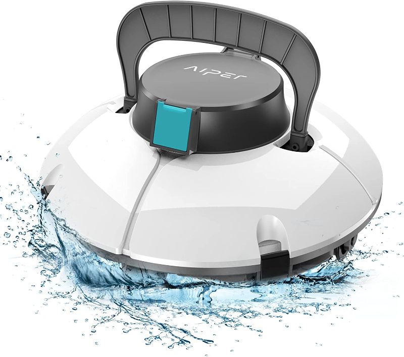 Photo 1 of RENEWED AIPER Cordless Automatic Pool Cleaner, Strong Suction with Dual Motors, Lightweight, Auto-Dock Robotic Pool Cleaner, Ideal for Above Ground Flat Pool up to 538 Sq.Ft
