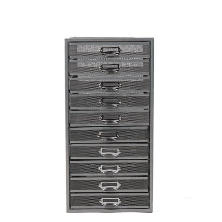 Photo 1 of Mind Reader Mesh 10 Drawer Cabinet Metal Storage Drawers File Storage Cart
