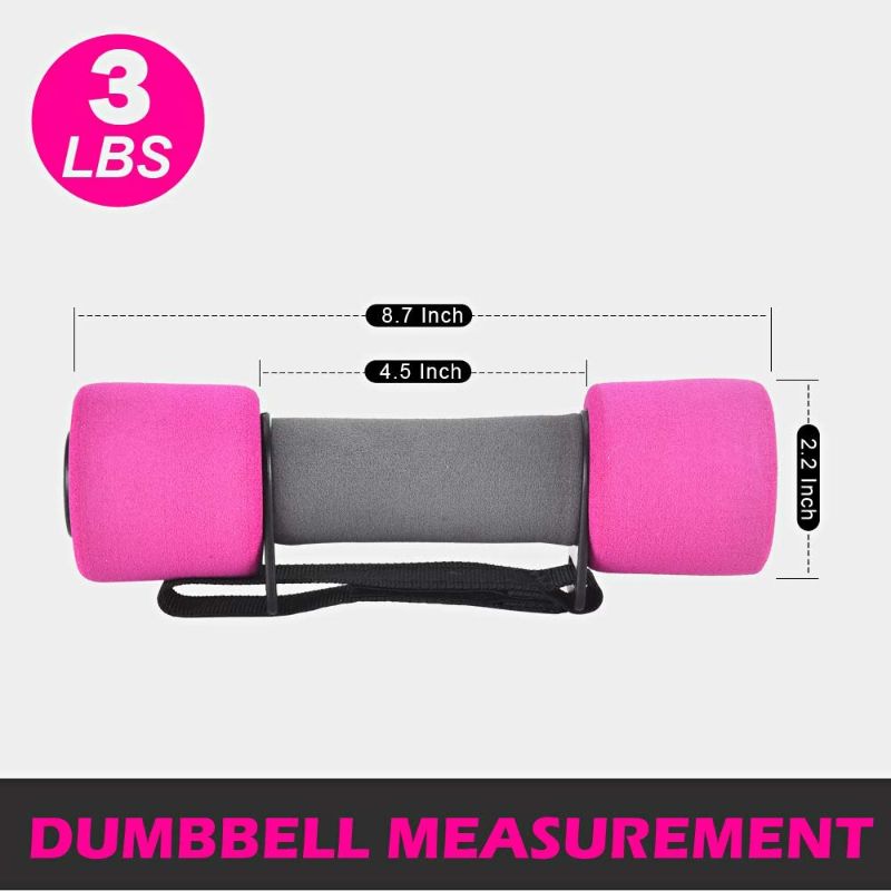 Photo 1 of 3 LB EILISON Dumbbell Hand Weight with Soft Grip & Adjustable Hand Strap - Exercise & Fitness Dumbbell for Home Gym Equipment Workouts Strength Training Free Weight for Women