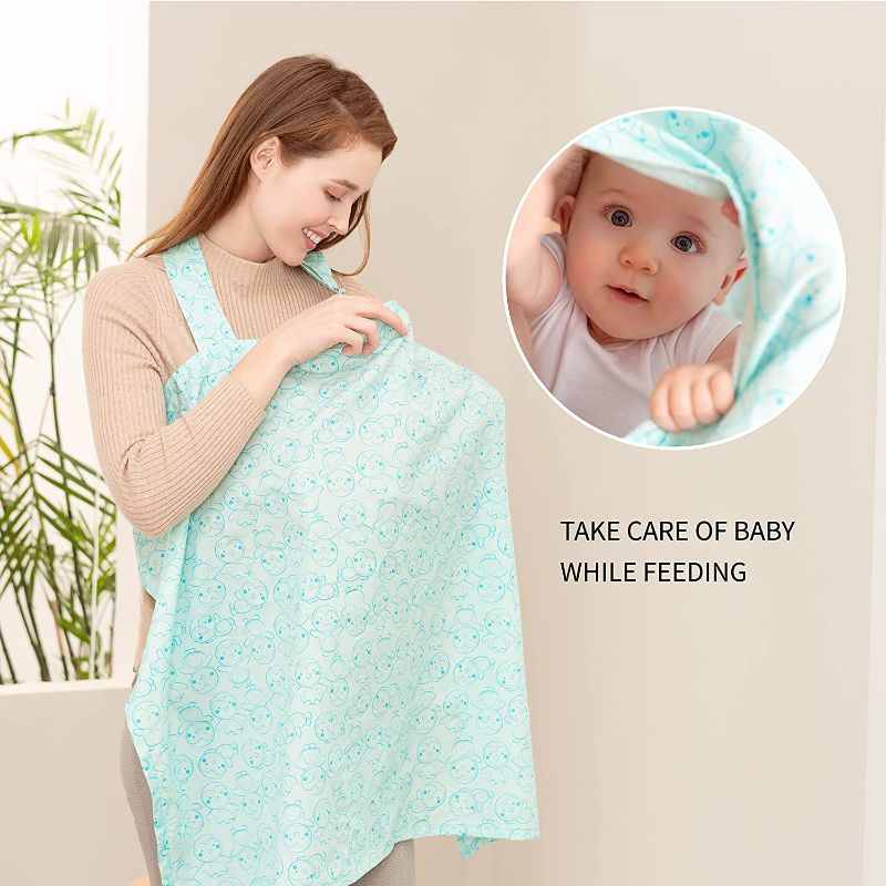 Photo 1 of Baby Breastfeeding Nursery Cover Nursing Poncho (Blue) 
