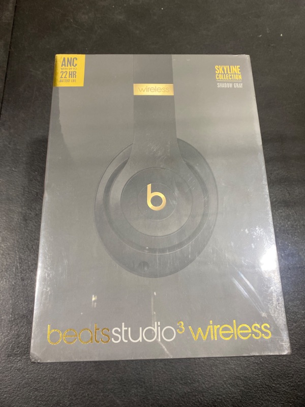Photo 2 of (BRAND NEW FACTORY SEALED) Beats Studio3 Wireless Noise Cancelling Over-Ear Headphones - Apple W1 Headphone Chip, Class 1 Bluetooth, 22 Hours of Listening Time, Built-in Microphone - Shadow Gray Studio3
