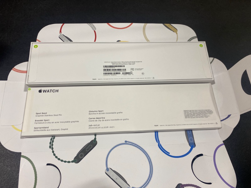 Photo 2 of (BRAND NEW FACTORY SEALED) Apple Watch Series 7 [GPS + Cellular 45mm] Smart Watch w/ Graphite Stainless Steel Case with Midnight Sport Band. (DAMAGES TO BOX)