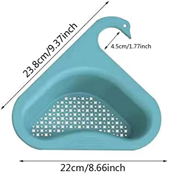 Photo 3 of 3 Pack Reusable Sponge, Kitchen Triangle Sink Filter, Corner Kitchen Sink Strainer Basket, Multi-function Water Storage Tank Drain Rack Fits All Sink Swan Drain Basket Sink with