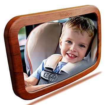 Photo 3 of Facekyo Baby Car Mirror, Wider Crystal Clear View Mirror for Safety Car Seat Rear Facing Infant, Stabilization, Shatterproof & Easy Installed Baby Mirror for Car