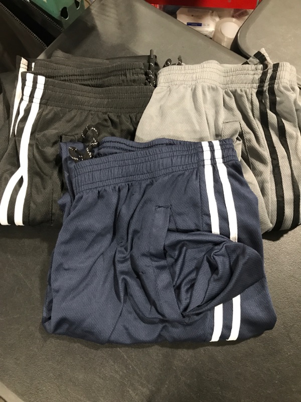 Photo 1 of  3 Pack: Men's Tech Active Athletic Casual Open Bottom Sweatpants with Pockets (MEDIUM) 