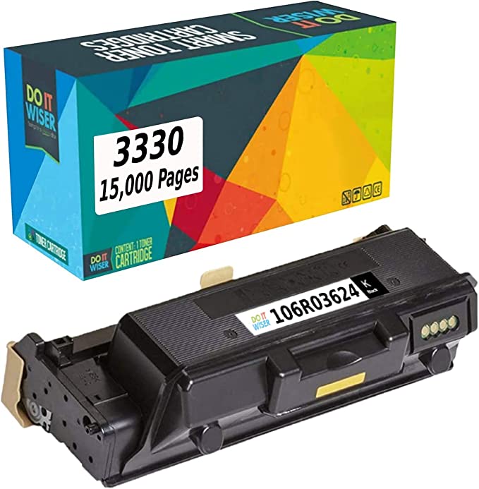 Photo 1 of Do it Wiser Compatible Toner Cartridge Replacement for Xerox 106R03624 WorkCentre 3335 3345 Phaser 3330 Toner - 106R03623 (Extra High Yield - 15,000 Pages)
