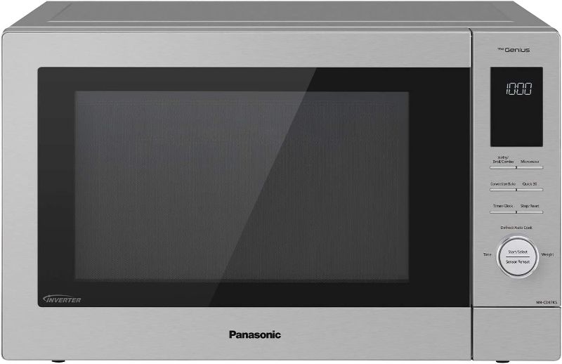 Photo 1 of Panasonic HomeChef 4-in-1 Microwave Oven with Air Fryer, Convection Bake, FlashXpress Broiler, Inverter Microwave Technology, 1000W, 1.2 cu ft with Easy Clean Interior - NN-CD87KS (Stainless Steel)
