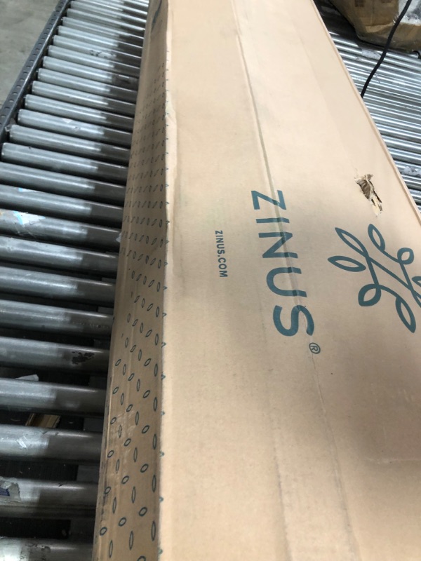 Photo 1 of ZINUS 8 Inch Memory Foam Spring Hybrid Mattress / Euro Top Innerspring Mattress / Green Tea-Infused Foam / CertiPUR-US Certified / Mattress-in-a-Box, King Teal Euro Top King Mattress 8 Inch