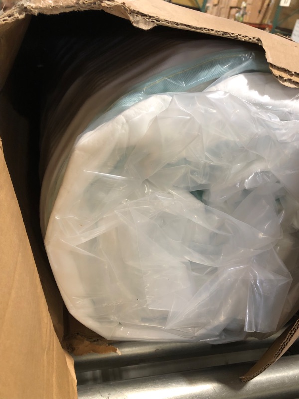 Photo 1 of ZINUS 8 Inch Memory Foam Spring Hybrid Mattress / Euro Top Innerspring Mattress / Green Tea-Infused Foam / CertiPUR-US Certified / Mattress-in-a-Box, King Teal Euro Top King Mattress 8 Inch