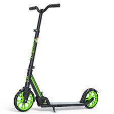 Photo 1 of *INCOMPLETE* SmooSat Bigger Deck Kick Scooter for Adults, Teens and Kids, 8'' PU Wheels, ABEC-9 Bearing, Y-Type Handlebar, Max Load 220 lbs, Ideal for Hiking, Recreation, Exercise, Gift (Green)
