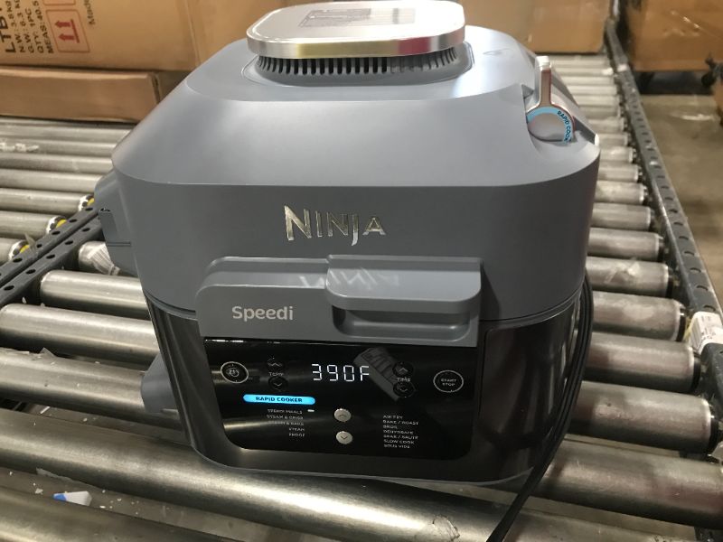 Photo 1 of Ninja SF301 Speedi Rapid Cooker & Air Fryer, 6-Quart Capacity, 12-in-1 Functions to Steam, Bake, Roast, Sear, Sauté, Slow Cook, Sous Vide & More, 15-Minute Speedi Meals All In One Pot, Sea Salt Gray