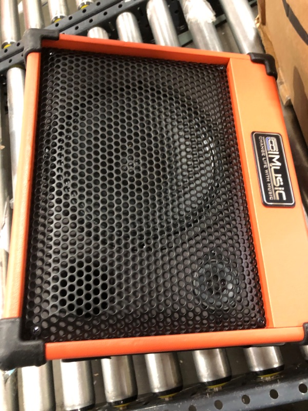 Photo 4 of Coolmusic BP80 Battery Powered Acoustic Guitar Amplifier- Portable Bluetooth Speaker 100W, 6 Inputs,3 Band EQ,Orange
