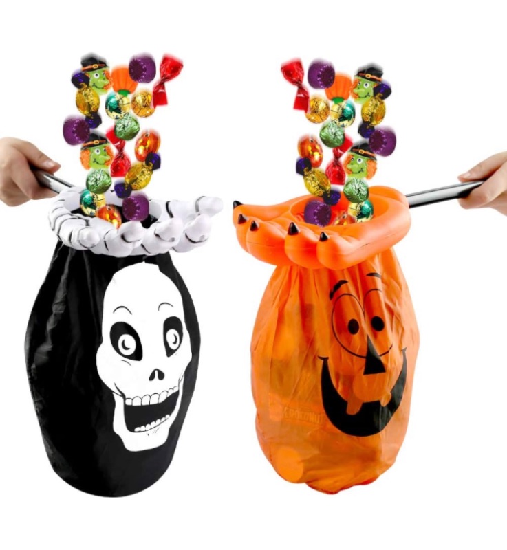 Photo 1 of 3 otters Halloween Trick or Treat Bag, 2PCS Halloween Candy Bags Halloween Goody Bags for Kids Halloween Party Supplies