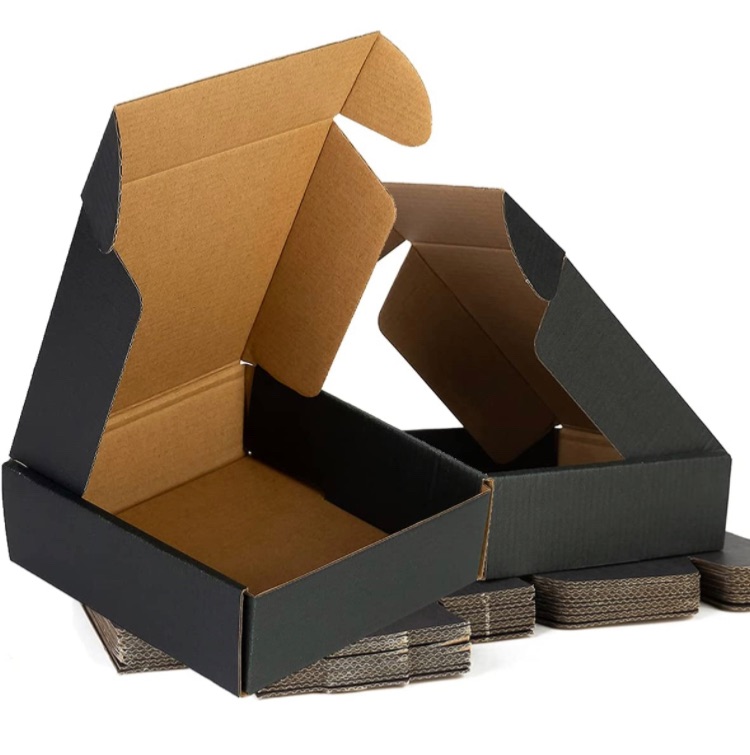 Photo 1 of 20 Pack Black Cardboard Small Shipping Boxes for Small Business - Small Corrugated Cardboard Box for Mailing Shipping Packaging (6x6x2 inch)