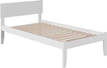 Photo 1 of  Platform Bed with Open Foot Board, Twin, White