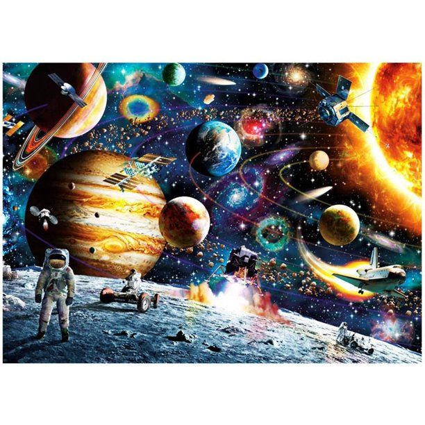 Photo 1 of 1000 Piece Puzzles for Adult Kids DIY Space Puzzles Space Astronaut Puzzles Cosmic Galaxy Space Shuttle Jigsaw Puzzle
70CM x 50CM
