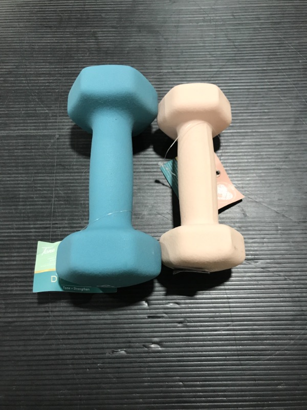 Photo 1 of 3 LB & 5 LB Pound Weights Hex Dumbbells Tone It Up Exercise Equipment