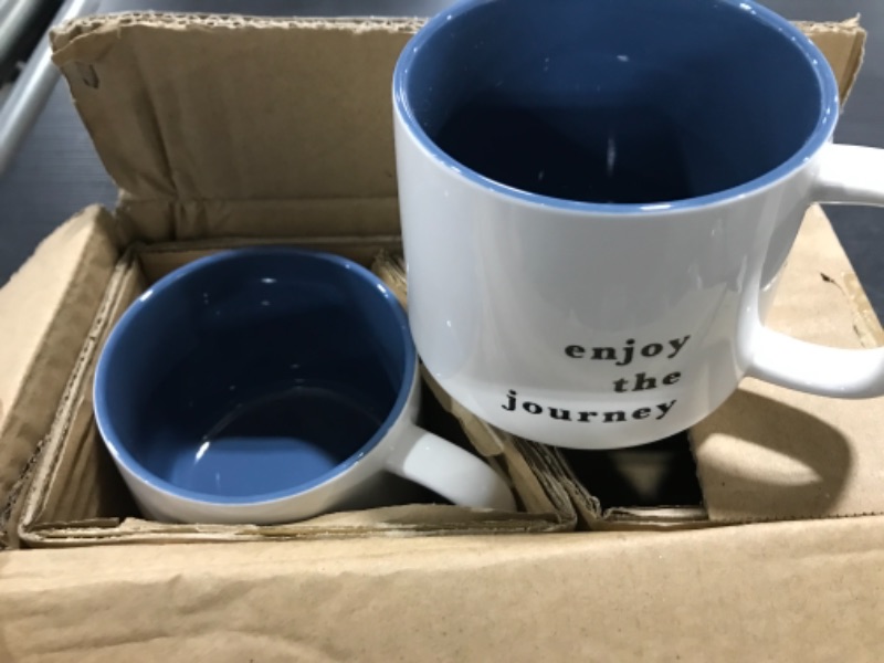 Photo 2 of 16oz Stoneware Enjoy The Journey Color Splash Mug - Threshold SET OF 2