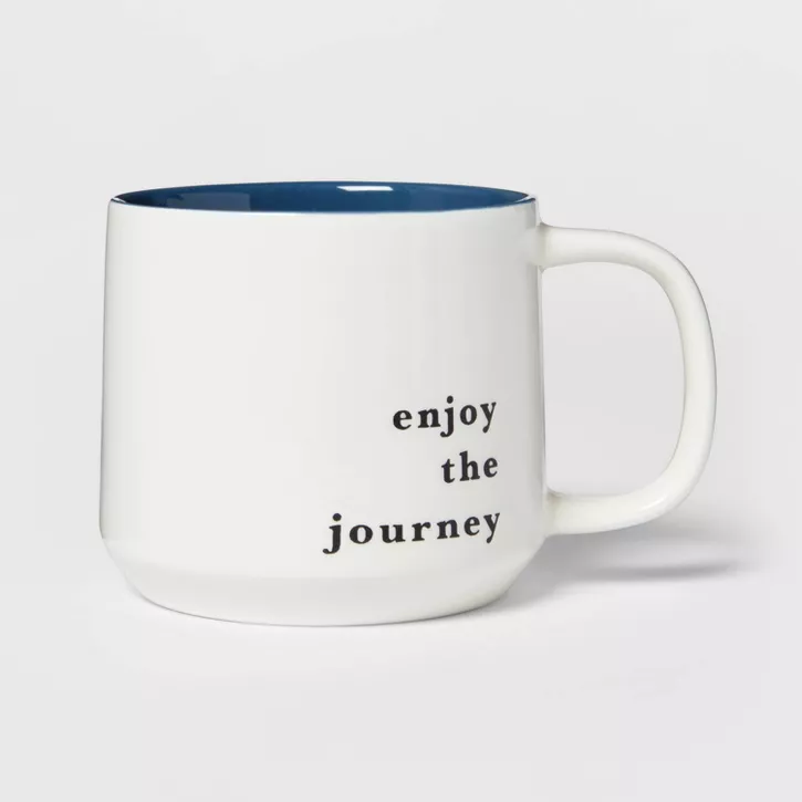 Photo 1 of 16oz Stoneware Enjoy The Journey Color Splash Mug - Threshold SET OF 2