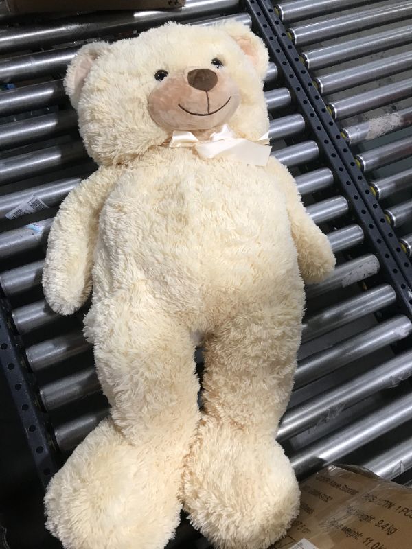 Photo 1 of DOLDOA Giant Teddy Bear Soft Stuffed Animals Plush Big Bear Toy for Kids, Girlfriend 35.4 inch(Beige)
