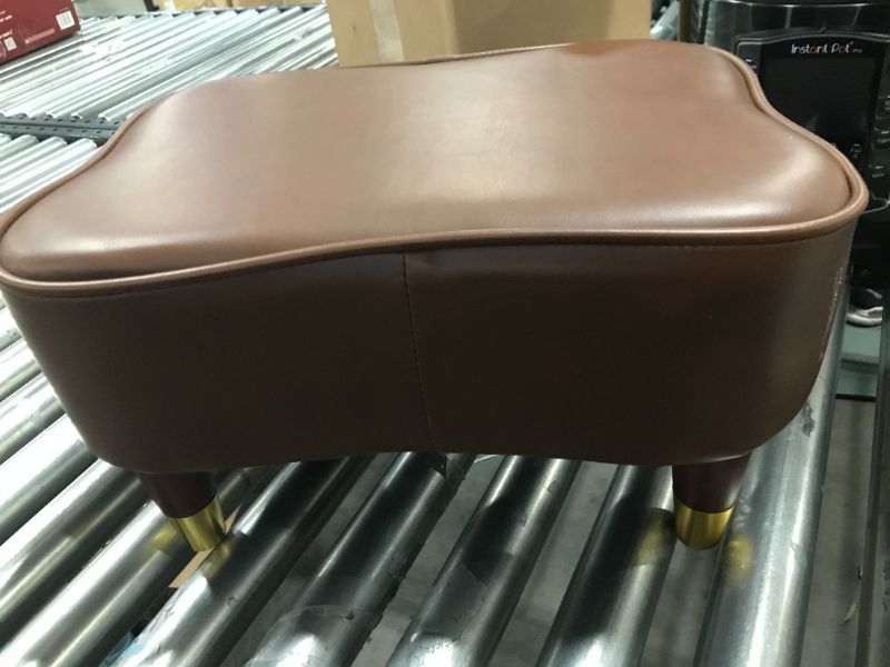 Photo 1 of  Footrest Stool Faux Leather Ottoman for Living Room