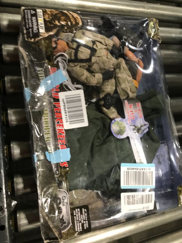 Photo 1 of Click N' Play Military Airborne Paratrooper, 12-Inch Action Figures | Accessories, Army Stuff, Clothes, Toy Weapons, Costume | Army Guys, Soldier, World Peacekeepers | Action Figure Army Men Toys