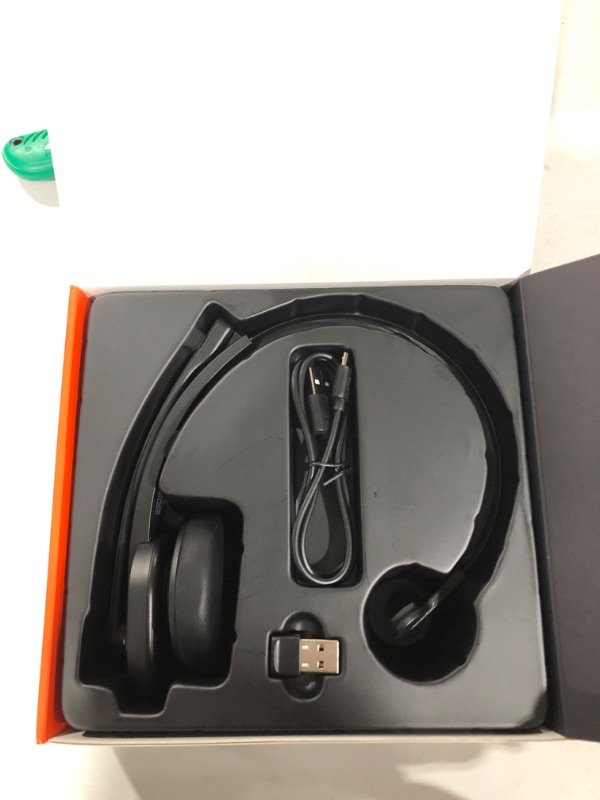 Photo 3 of Bluetooth Headset with Microphone, Wireless Trucker Headset, Upgraded Noise Cancelling Headphones with CVC8.0 Dual Mic, Hands Free v5.1 Comfortable Earbud 60 Hrs Call Time for Business/Workout/Driving
