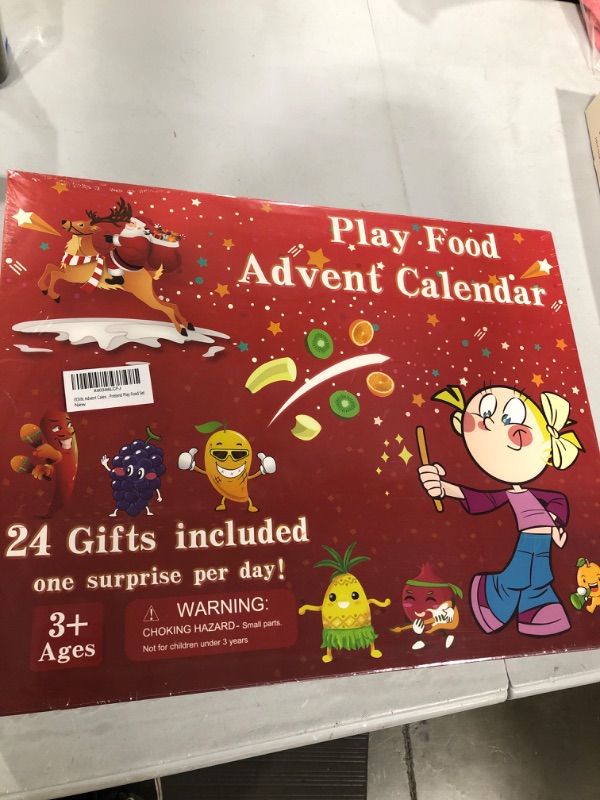Photo 1 of ifOlife Advent Calendar 2022 for Kids, Cutting Play Food Toys Christmas Countdown Calendar Toy for Girls Boys Kids Adults with 24 Pcs Pretend Play Food Set RED