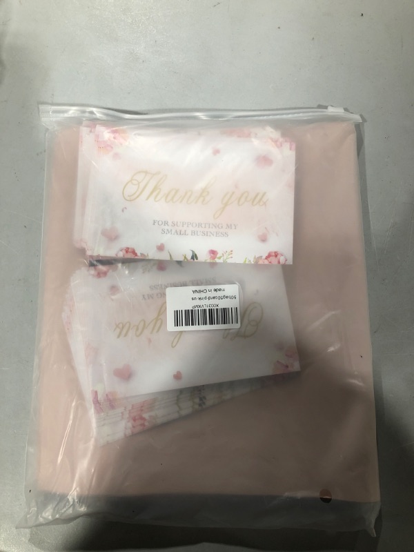 Photo 3 of 50Pcs Poly Mailers 10x13 Inch with 50Pcs Thank You Cards, Packaging Bags for Small Business, Shipping Bags for Clothing, Small Business Packaging Suppilies pink