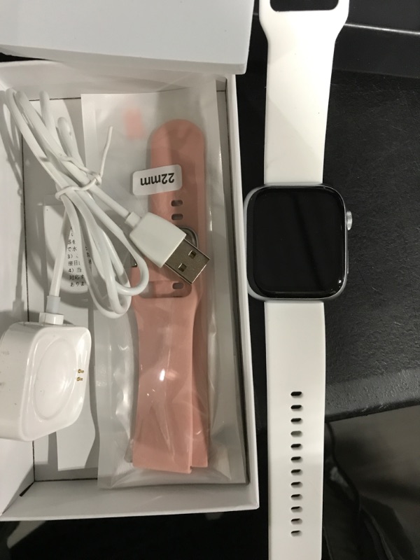 Photo 1 of Smart Watch Answer Make Call/Voice Control for Android IOS Phones, IP67 Waterproof Activity Tracker Smart Watches with Blood Pressure Heart Rate SpO2 Sleep, 28 Sports Watch for Women Men White
