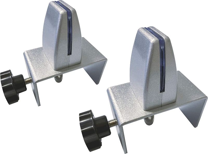 Photo 1 of [2 PACK] Sneeze Guard Support Clamp Bracket for 1-3/4" to 3" Cubicle Panel Partition Wall with C-Clamp Base for Plexiglass or Acrylic Shield