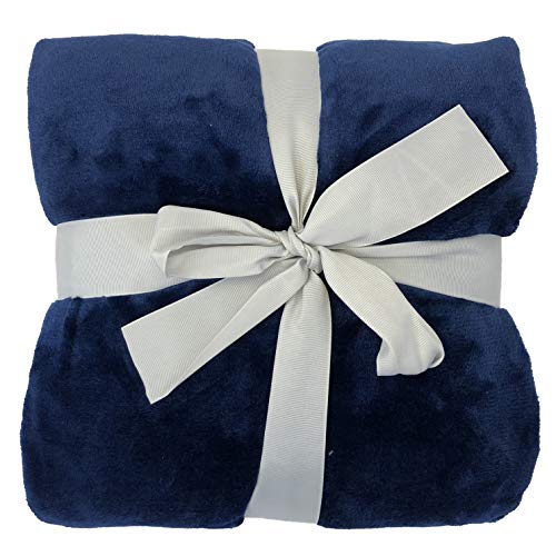 Photo 1 of Allgala 60x45 Super Soft Flannel Plush Light Weight Throw Blanket-Royal Blue-BLK82305
