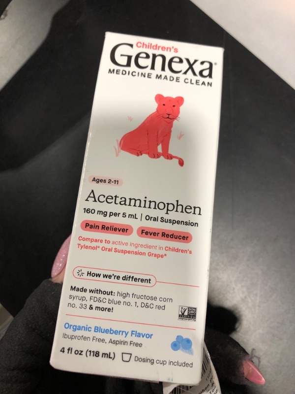 Photo 1 of Genexa Children's Acetaminophen Oral Suspension, 4 oz
best by 07/2024