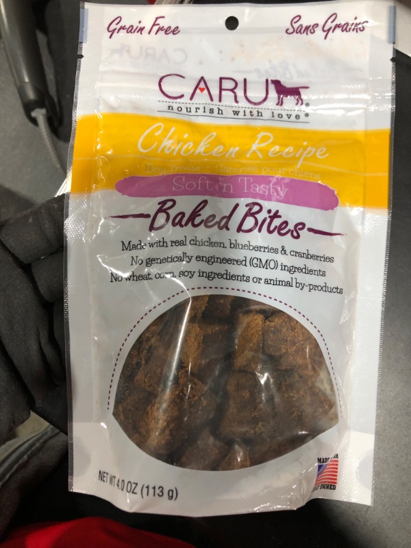 Photo 1 of  best by December 29.2022 caru - Soft 'N Tasty Baked Chicken Bites All-Natural Dog Treats, Made With Real Salmon, Blueberries And Cranberries 